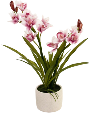 Künstliche Cymbidium Real Touch 60 cm rosa