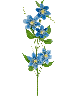 Künstliche Blume Clematis doppelt 78 cm blau