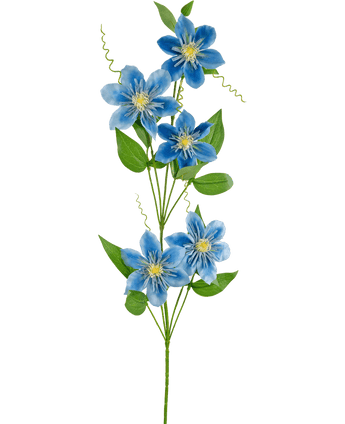 Künstliche Blume Clematis doppelt 78 cm blau