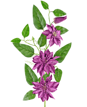 Künstliche Blume Clematis groß 81 cm lila