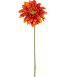 Künstliche Blume Gerbera mini 47 cm soft orange