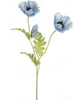 Künstliche Blume Mohn 73 cm blau