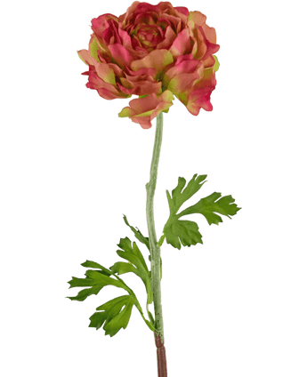 Künstliche Blume Ranunkel 51 cm rosa/grün