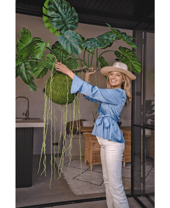 Künstliche Hängepflanze Monstera Deluxe 80 cm