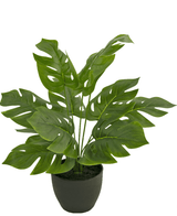 Künstliche Monstera 40 cm in dekorativem Topf schwarz