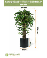 Künstliche Pflanze Ficus Tropical Liana 180 cm