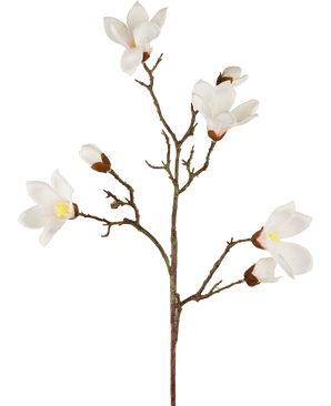 Künstlicher Magnolienzweig Real Touch Weiß 98cm