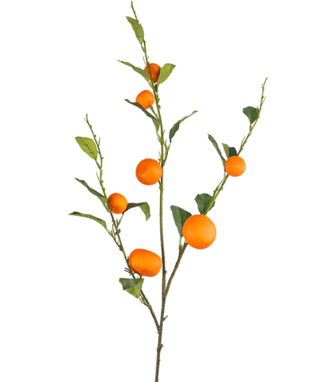 Künstlicher Mandarinenzweig 93 cm orange