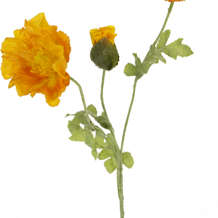 Künstliche Blume Mohn 73 cm orange