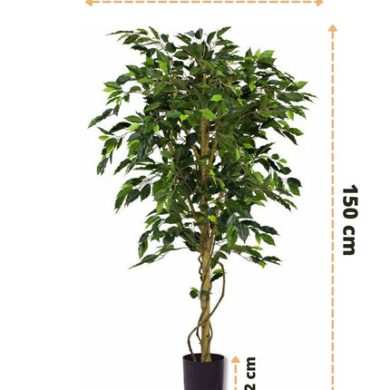 Künstliche Pflanze Ficus Grün 150 cm