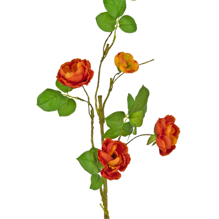 Künstliche Rose verzweigt 90 cm rot