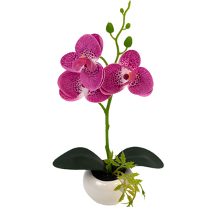 Künstliche Orchidee 28 cm rosa im Topf