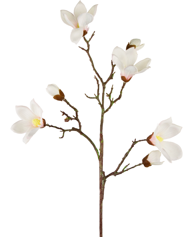 Künstlicher Magnolienzweig Real Touch Weiß 98cm
