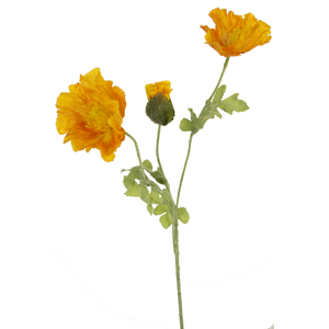 Künstliche Blume Mohn 73 cm orange