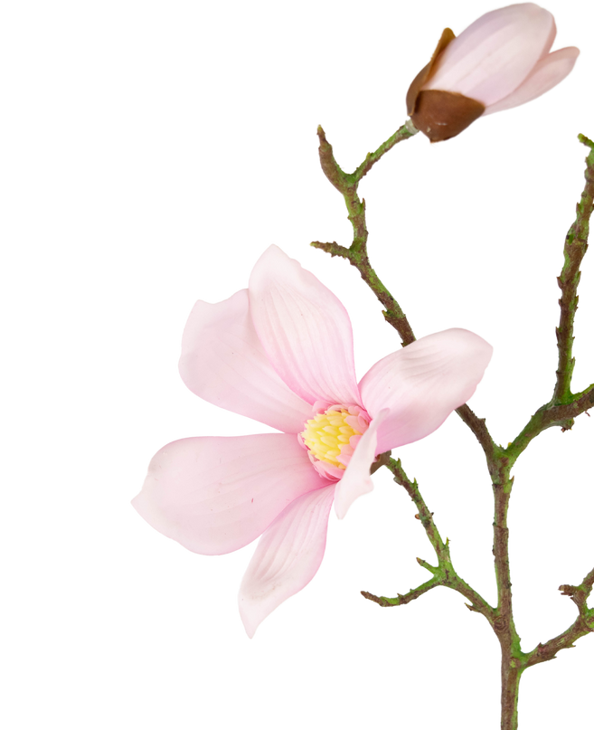 Künstliche Blume Magnolie Real Touch Rosa 72cm