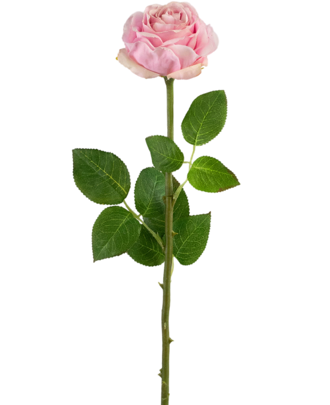 Künstliche Rose Real Touch 53 cm hellrosa