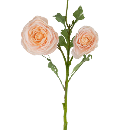 Künstliche Rose "Emine" Real Touch Pfirsich 62cm