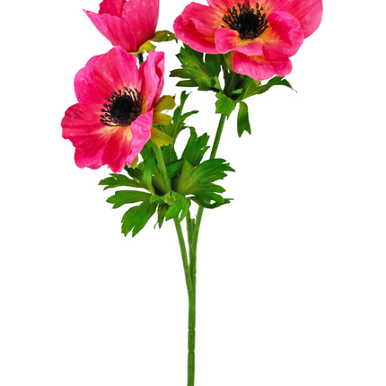 Künstliche Blume Anemone verzweigt 56 cm rosa