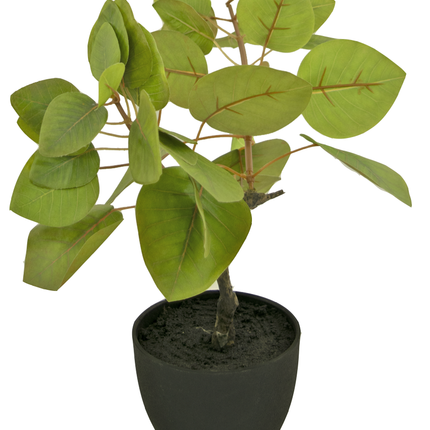 Künstlicher Tropica Ficus 12 cm im Ziertopf schwarz