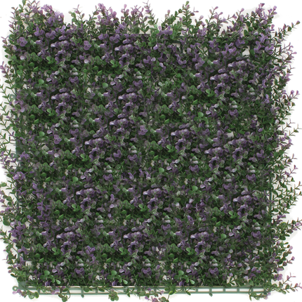 Kunstpflanzen Wand Buxus lila 50x50 cm UV